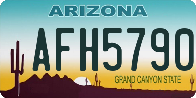 AZ license plate AFH5790