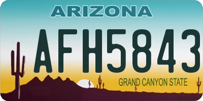 AZ license plate AFH5843