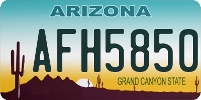 AZ license plate AFH5850