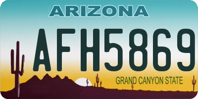 AZ license plate AFH5869