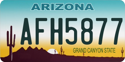 AZ license plate AFH5877