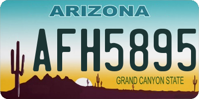 AZ license plate AFH5895