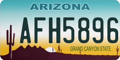 AZ license plate AFH5896