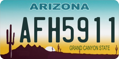 AZ license plate AFH5911