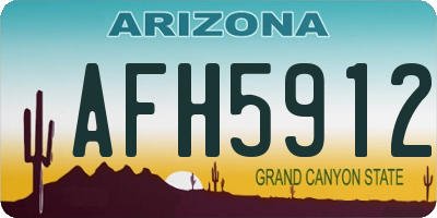 AZ license plate AFH5912