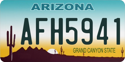 AZ license plate AFH5941