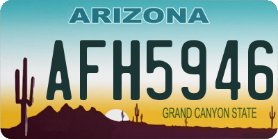 AZ license plate AFH5946