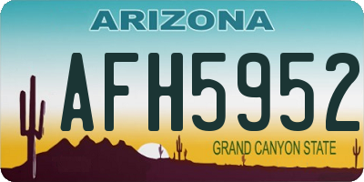 AZ license plate AFH5952