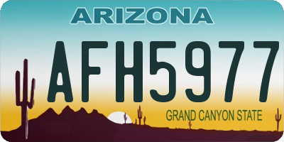 AZ license plate AFH5977