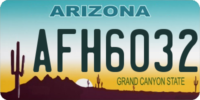 AZ license plate AFH6032