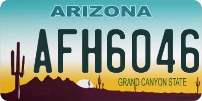 AZ license plate AFH6046