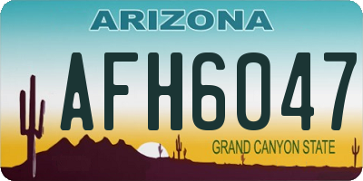 AZ license plate AFH6047
