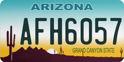 AZ license plate AFH6057