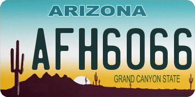 AZ license plate AFH6066