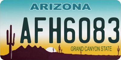 AZ license plate AFH6083