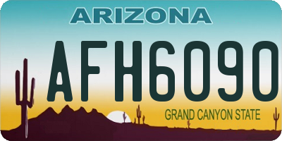 AZ license plate AFH6090