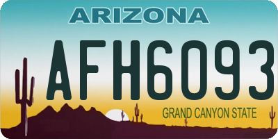 AZ license plate AFH6093