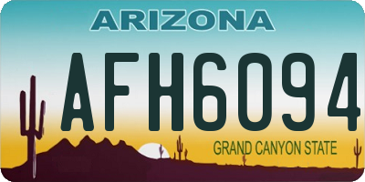 AZ license plate AFH6094