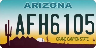 AZ license plate AFH6105