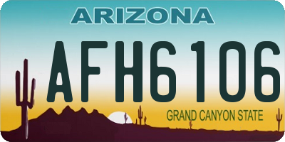 AZ license plate AFH6106