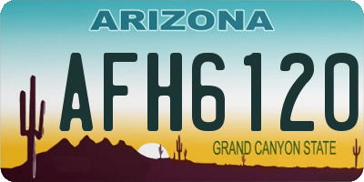 AZ license plate AFH6120
