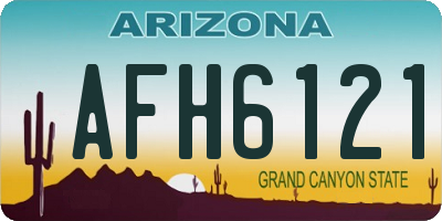 AZ license plate AFH6121