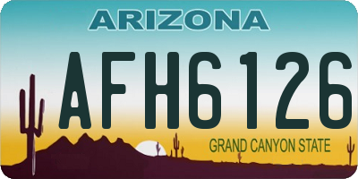 AZ license plate AFH6126