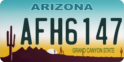 AZ license plate AFH6147