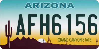 AZ license plate AFH6156