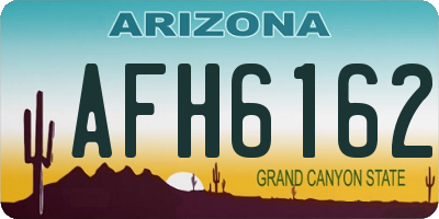 AZ license plate AFH6162