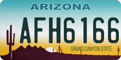 AZ license plate AFH6166