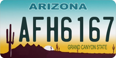 AZ license plate AFH6167