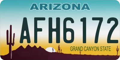 AZ license plate AFH6172