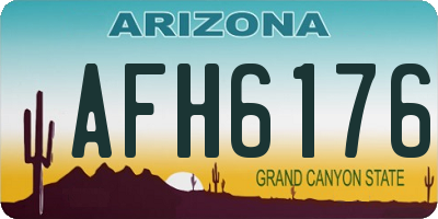 AZ license plate AFH6176