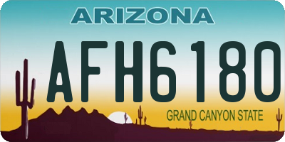 AZ license plate AFH6180