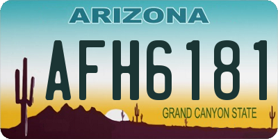 AZ license plate AFH6181