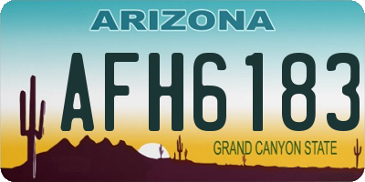 AZ license plate AFH6183