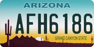 AZ license plate AFH6186