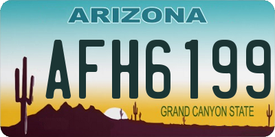 AZ license plate AFH6199