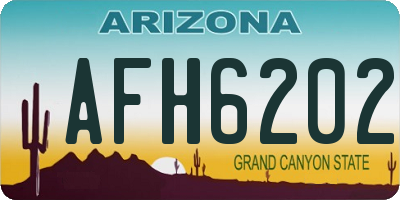 AZ license plate AFH6202