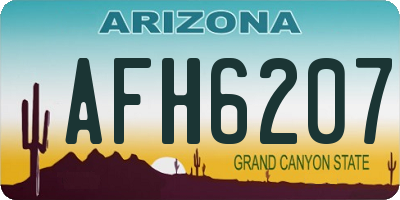 AZ license plate AFH6207