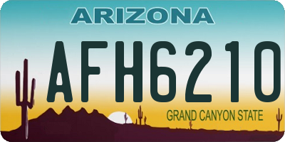 AZ license plate AFH6210