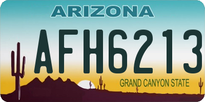 AZ license plate AFH6213