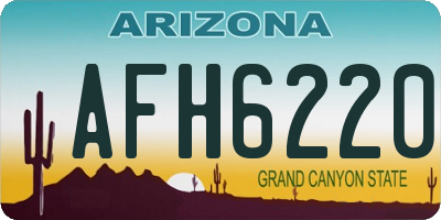 AZ license plate AFH6220