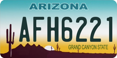 AZ license plate AFH6221