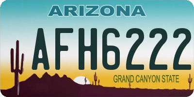 AZ license plate AFH6222