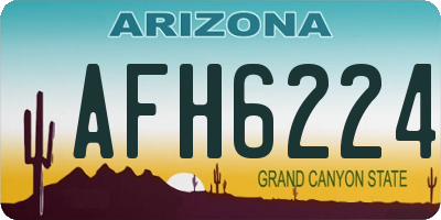 AZ license plate AFH6224
