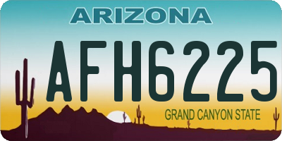 AZ license plate AFH6225