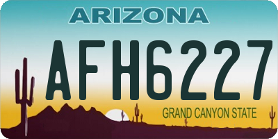 AZ license plate AFH6227
