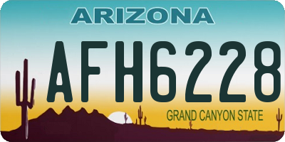 AZ license plate AFH6228